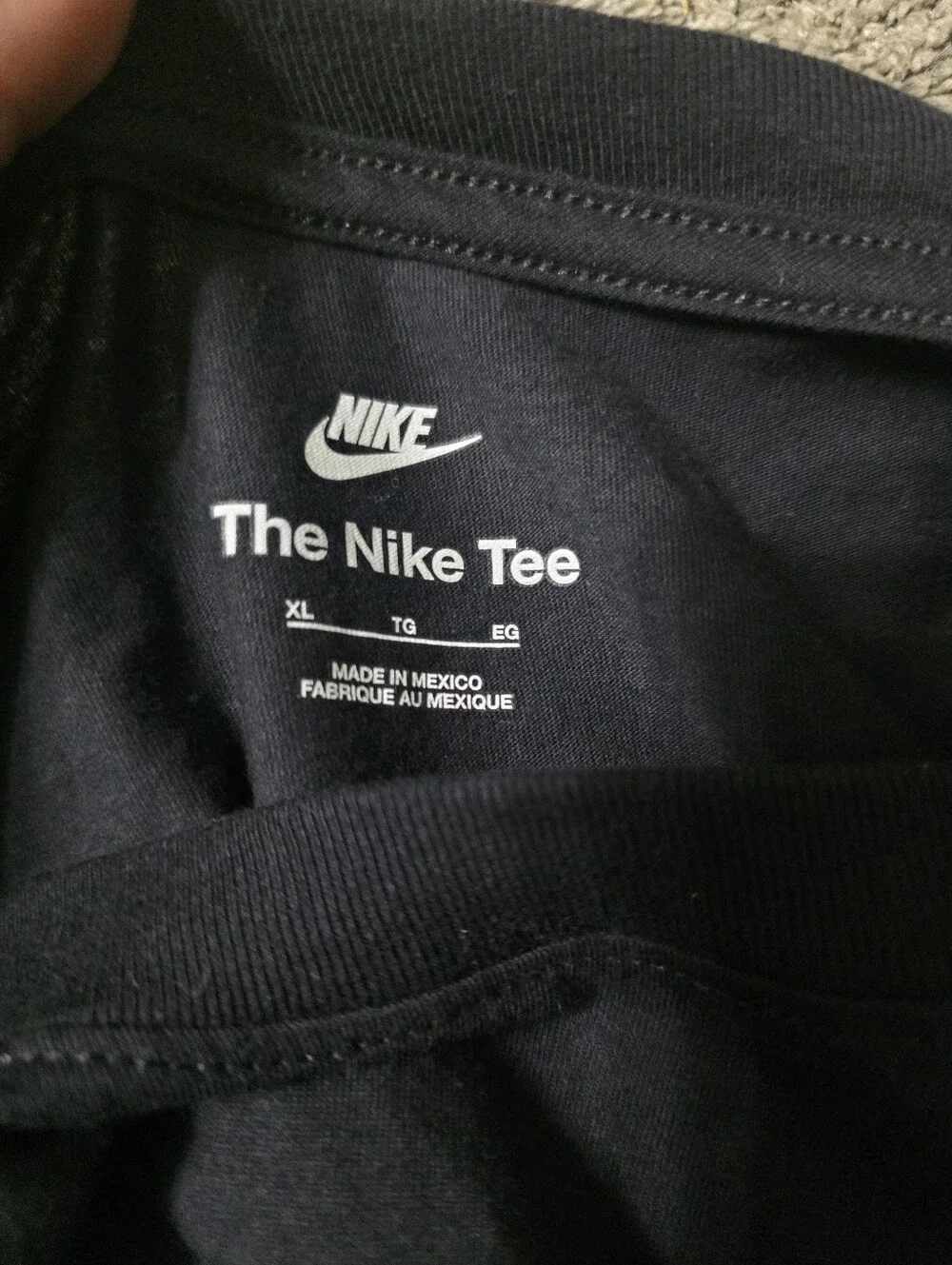 Nike Black Short-Sleeve Tee with Orange Dog Graphic